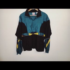 Vintage 90s USA Colorblock Pattern Windbreaker